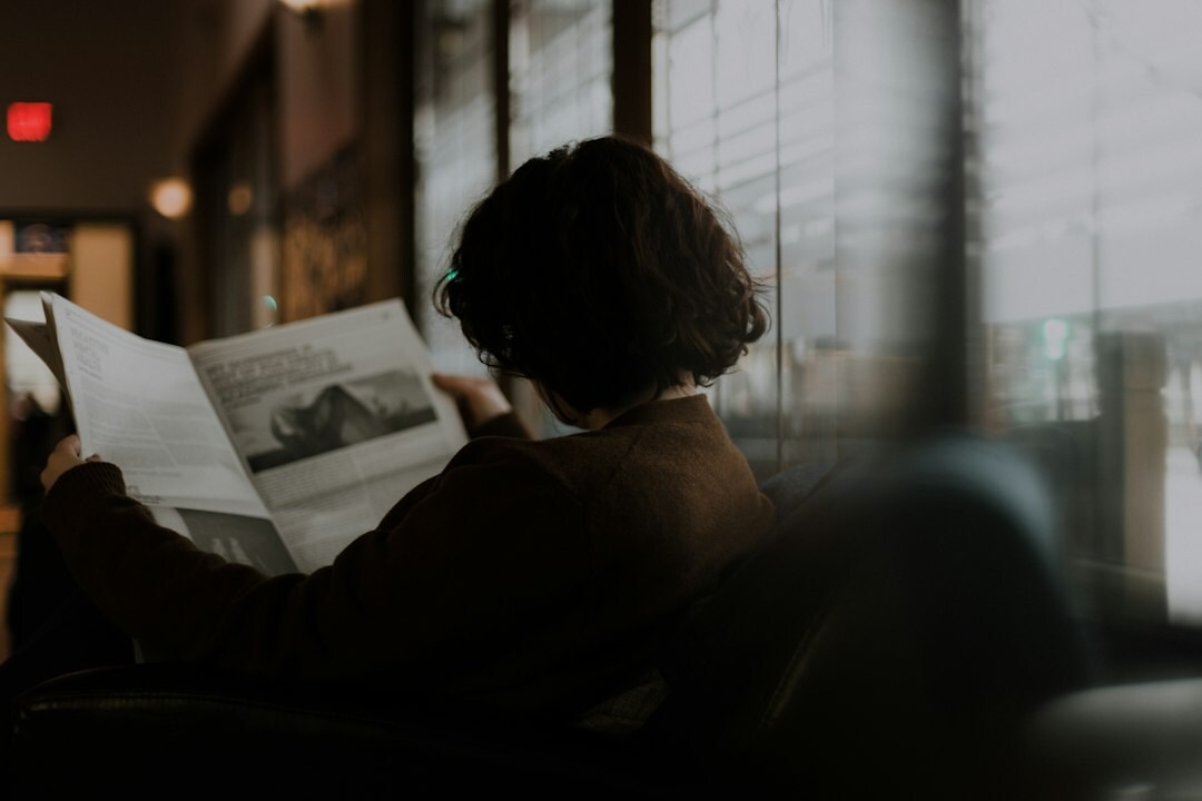 person reading book