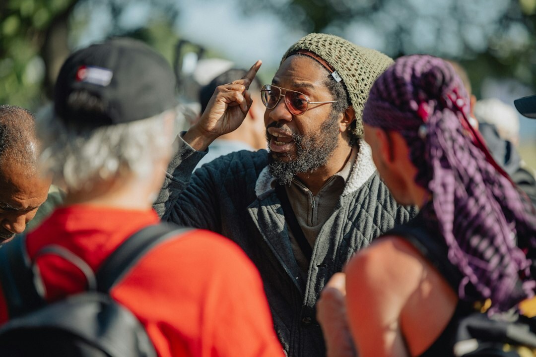 group of activists meeting